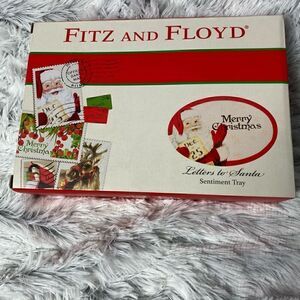 Fitz and Floyd Letters to Santa Cookie Platter